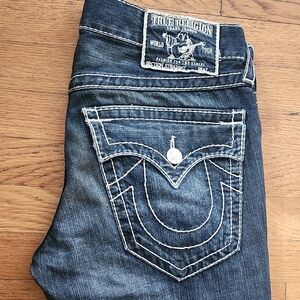True Religion Dark Blue Denim Jeans Style #MDE859NBTDL     Vintage